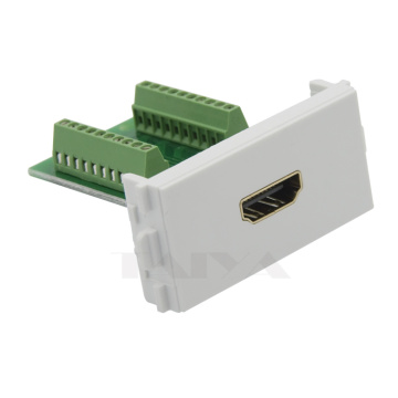HDMI multimedia connector with screw connection