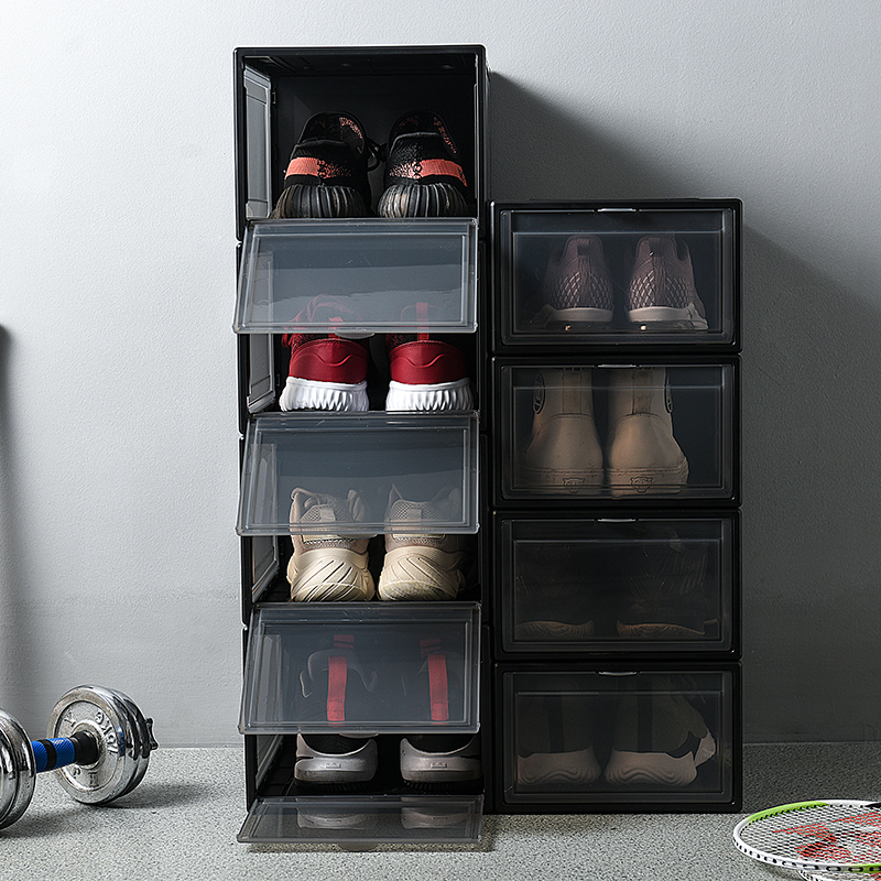 Transparent Shoe Box High-top Basketball Shoes Thickened Dustproof Shoes Organizer AJ Shoes heightened Sneakers Box Shoe Cabinet