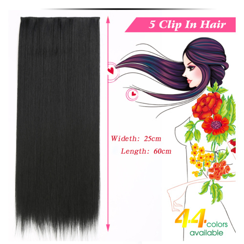 Alileader New Clip In Hair High Temperature Straight Silky Smooth 24 