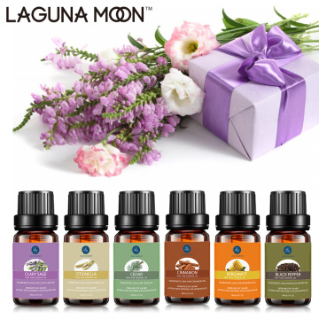 Lagunamoon Pure Essential Oils 10ML Diffuser Massage Ginger Rose Peppermint Peppermint Lemon Rosemary Patchouli Sandalwood Oil