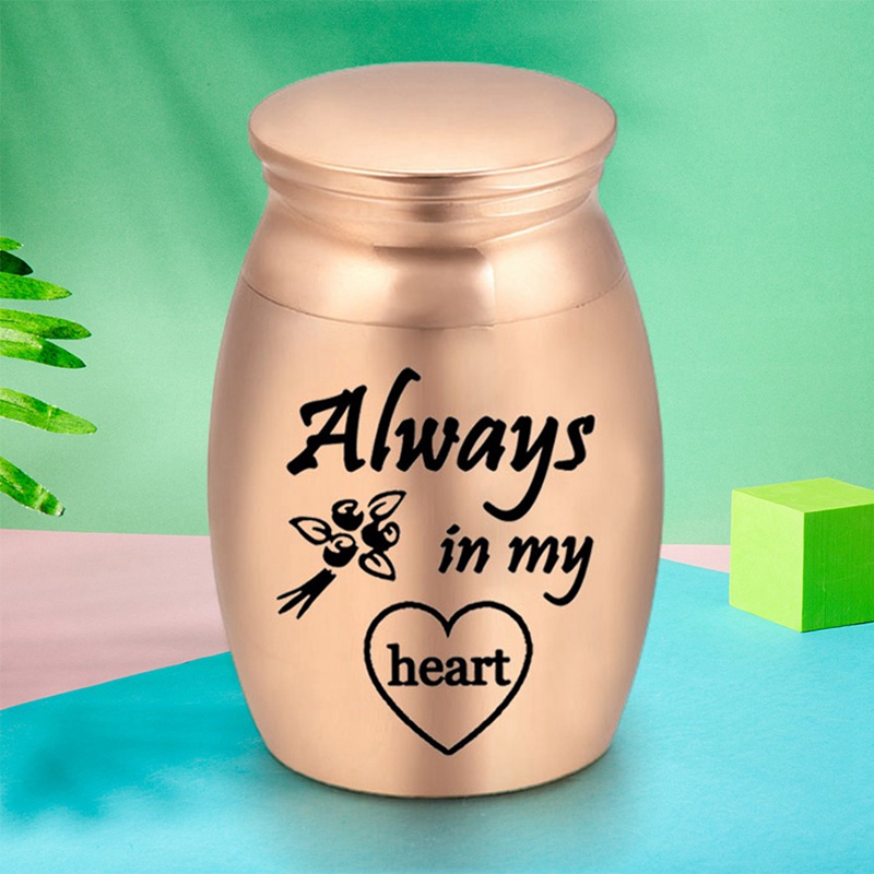 Rose Gold Engravable Cremation Mini Urns for Pet/ Human Ashes Casket Funeral Urn Loss of Love Stainless Steel Cremation Jar