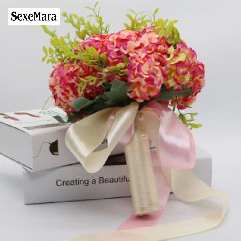 SexeMara 2019 New Bridesmaid Wedding Bride Bouquet Romantic Wedding Bouquet Flower Brides Wedding Accessories