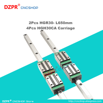 Precision Linear Guide HGR30 650mm 25.59in Rail HGH30CA Carriage Slide for CNC engraving robot Woodwork laser textile machine