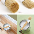Chalk and Wax Brushes Include Flat and Round Chalked Paint Brush with Bristles, Multi-Use Brushes(4 Pieces)