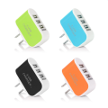 Candy Color Wall Mobile Phone Charger 3-Port USB Travel Charging Adapter 110V-220V With Indicator for iPad iPhone Samsung OPPO