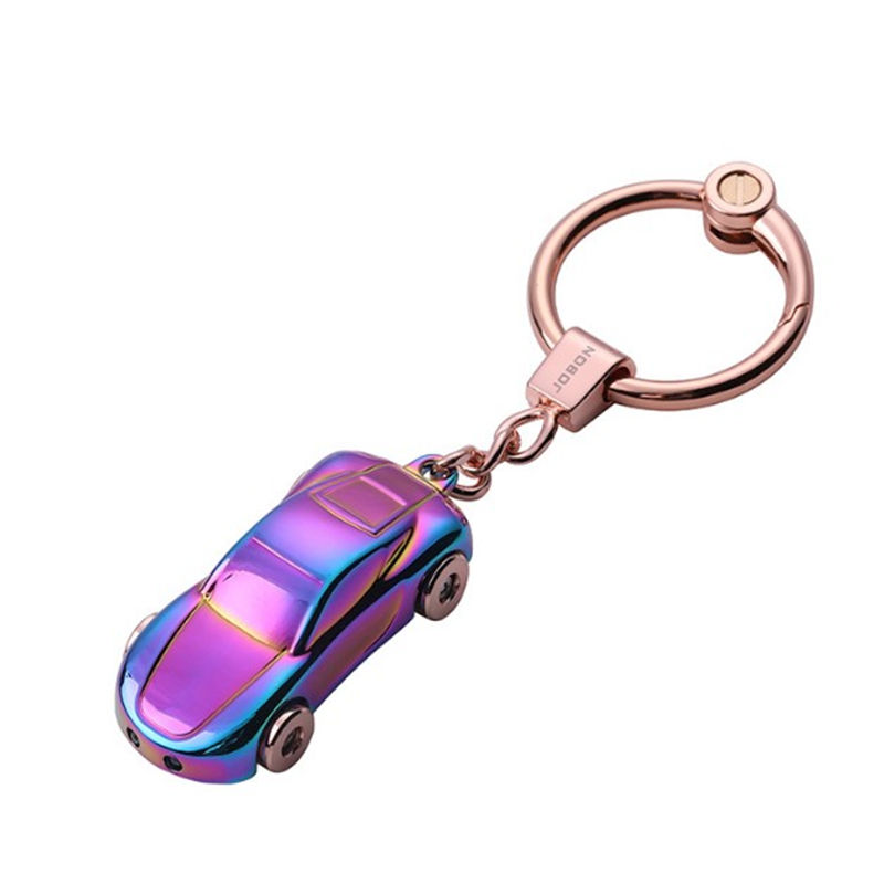 Car KeyChain Car Shape Keyring With Led Light Key Ring Holder Key Chain Keyring Pendant Key Holder Car Accessories