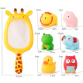 7Pcs Baby Bathroom Fishing Toys Finding Water Squeeze Sound Soft Rubber Play Animals Bath Discoloration Funny Toys For Kids Hot