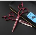 6 inch Cutting Thinning Styling Tool Hair Scissors Red crocodile handle Salon Hairdressing Shears Professional barber Scissors