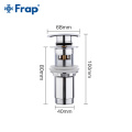 Frap Drains Bathroom Wash Basin Drain Brass Basin Waste Vessel Sink Drain with Overflow Hole Kitchen Basin Accessories F60-2