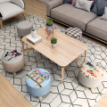 Small stool Household cloth art real wood shoes stool creative round stool sitting room small bench small chair sofa tea table l
