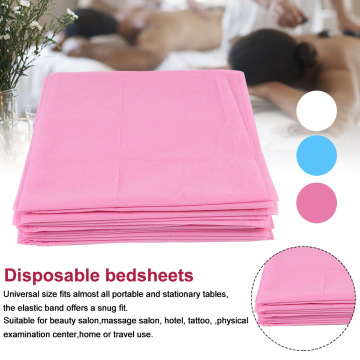 10pcs 80x180cm Business Trip Disposable Sheets For Massage Bed Table Cover Solid Non-woven Breathable Spa Travel Tattoo Salon