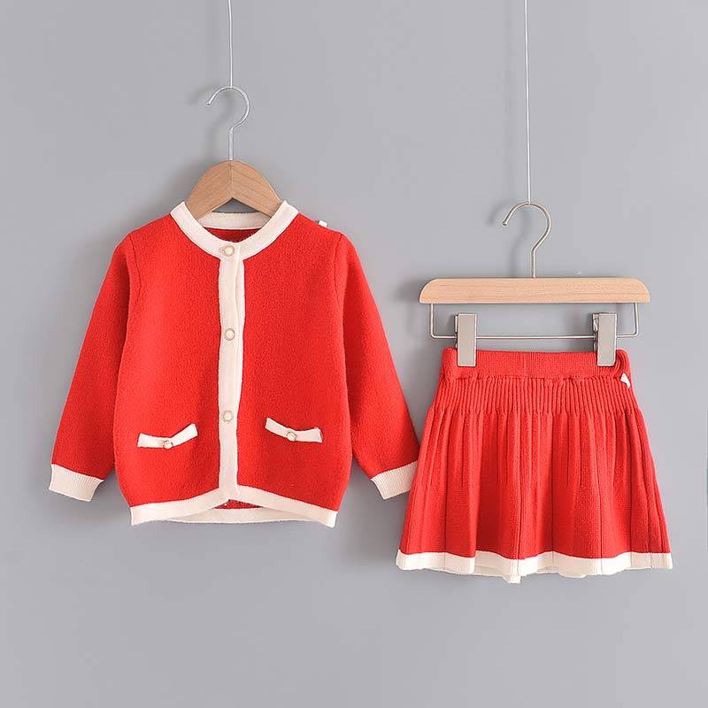 Bear Leader Baby Girls Knitted Clothing Sets 2020 New Fashion Christmas Outfits Kids Girls Sweater and Skirt 2Pcs Children Suits