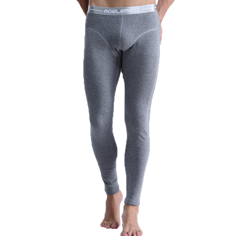 Mens warm pants for winter thermal underwear Long Johns thick Fleece Leggings