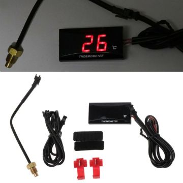Universal Motorcycle LCD Digital Thermometer Instrument Water Temp Meter Gauge For KOSO Yamaha Racing Scooter W91F