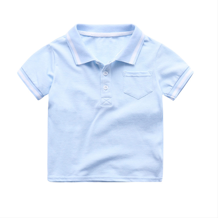 Summer Kids Polo Shirt Boys Short Sleeve Lapel Polos Clothes for Girls Cotton Print Breathable Kids Polo Shirt Children Tops