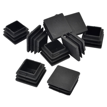 Promotion! 20mm x 20mm Hard Plastic Pipe Flat End Inserted Tube Table LEG End Plug 10 pieces Black