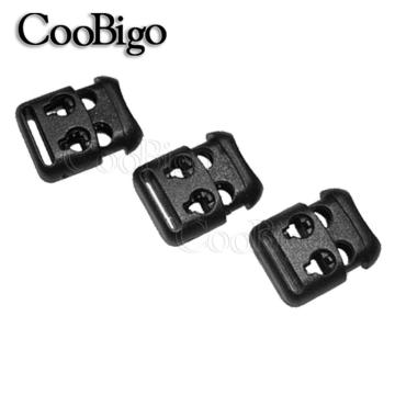 10pcs Plastic Black Cord Locks Stopper Outdoor Running Sport Shoes Buckle For Shoelace Rope Clamp Apparel DIY Accessories