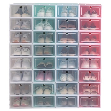 Drawer Organizer Foldable Shoes Box Household DIY Shoe Box Plastic Transparent Storage Shoe Box Drawer Home Storage