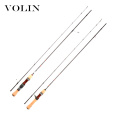 VOLIN NEW 160 cm Portable Trout Fishing Rod Light Travel Rod High Carbon Rod Power UL 2Sections Japan FUJI A Guide Fast Action