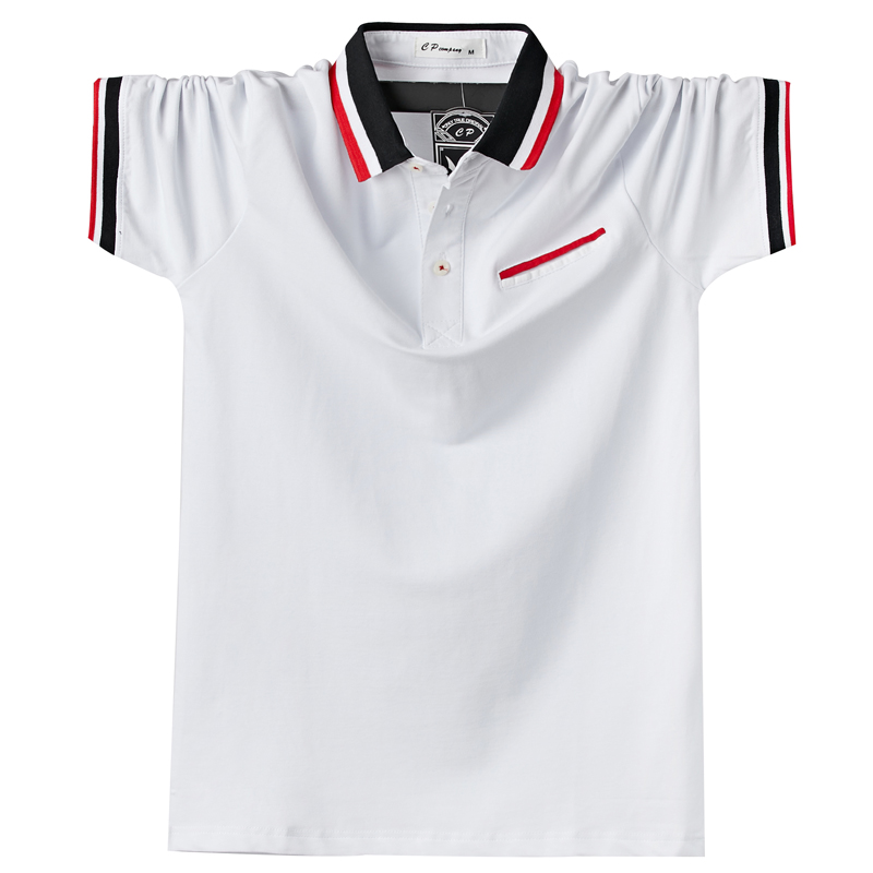 6XL 5XL XXXXL Plus Size Men Polo Shirt Mens Contrast Polo Shirts Cotton Polo Shirt Casual Classic Summer Men's Clothing