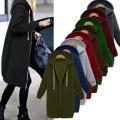 2020 Autumn Winter Casual Women Long Hoodies Sweatshirt Coat Zip Up Outerwear Hooded Jacket Plus Size Outwear Tops