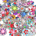 10pcs/lot Snap Button Jewelry 18mm Snap Buttons Colorful Crystal Rhinestone Snaps for Snap Charm Jewelry Button Bracelet Bangle