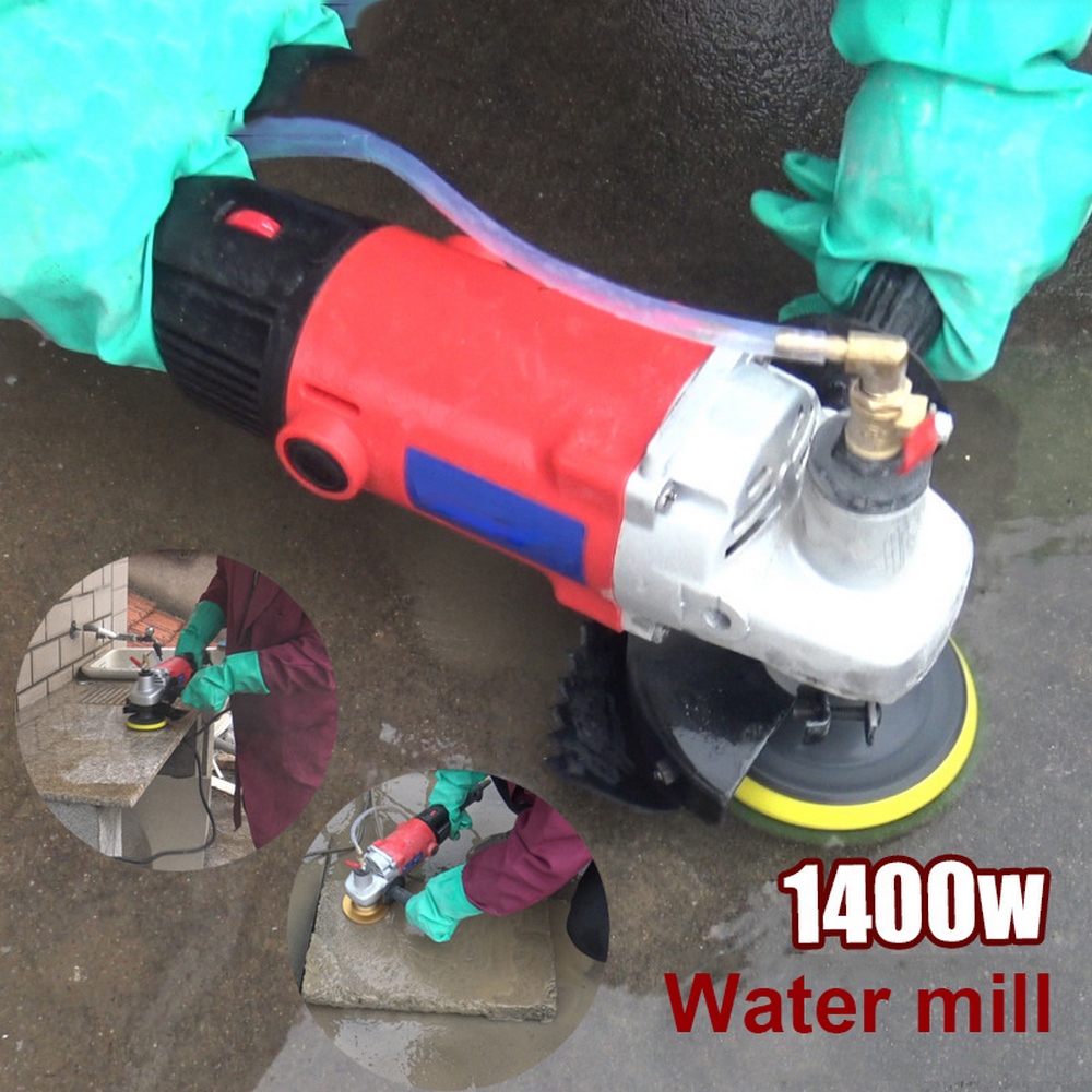1400w Water Injection Water Mill 6 Speed Adjustable Polishing Machine for Marble Cement Tile Granite Terrazzo Grinder Power Tool