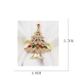 12pcs New hotel Christmas tree diamond-studded napkin button napkin ring napkin ring cloth ring