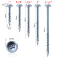 100pcs Pocket Hole Screws Galvanized 25-63mm Cross Self Tapping Screw ST4 Drive Screw for Pocket Hole Jig System Tool parts
