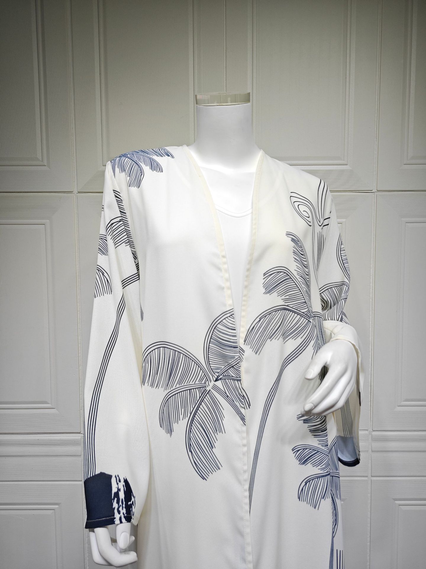 Elegant printed abaya hijab set for women