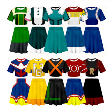 Boku No Hero Academia My Hero Academia Cosplay Costume OCHACO URARAKA Todoroki Shoto Bakugou Katsuki All Might Dress Top Skirt