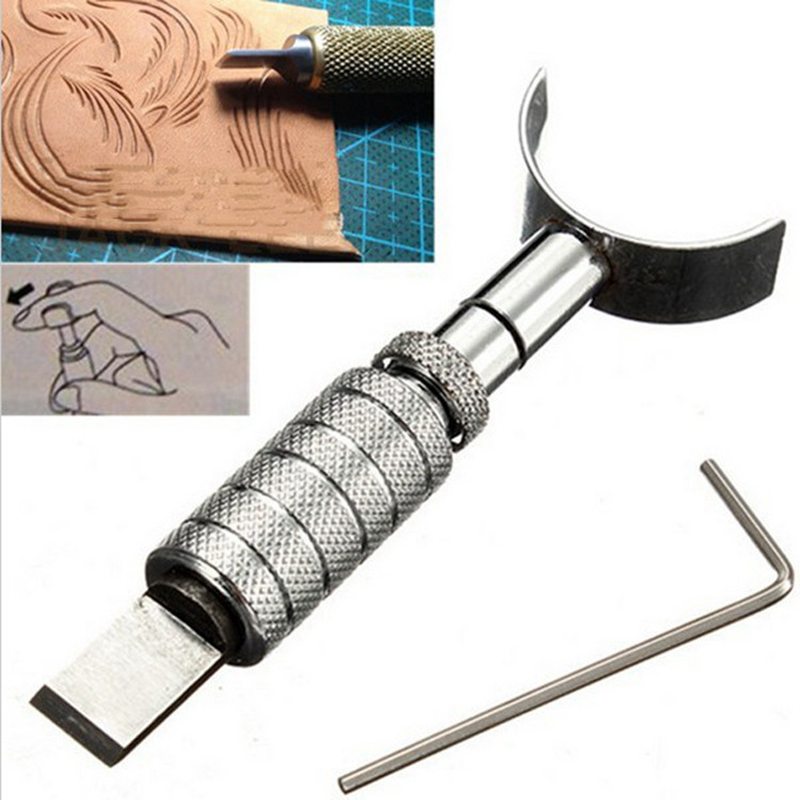 Adjustable Leather Carving Tools Rotating Handicraft Graver Leather Hand Tools DIY Rotary Carving Knife Blade Tools Set