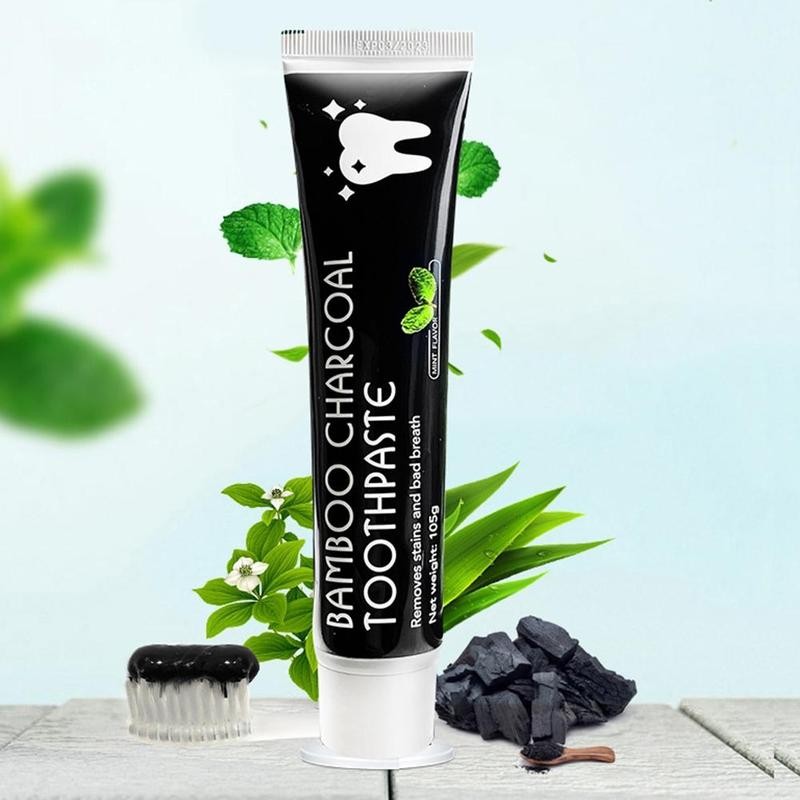 Black Toothpaste Fresh Breath Activated Charcoal Whiten Stains Bamboo Remove Teeth Charcoal Oral Oral Hygiene Toothpaste Ca C8T0