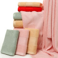 100% Bamboo Towels Soft Face Bath Towel Set Thick Solid Color Herringbone Pattern Bamboo Fiber Bathroom Towels for Adults