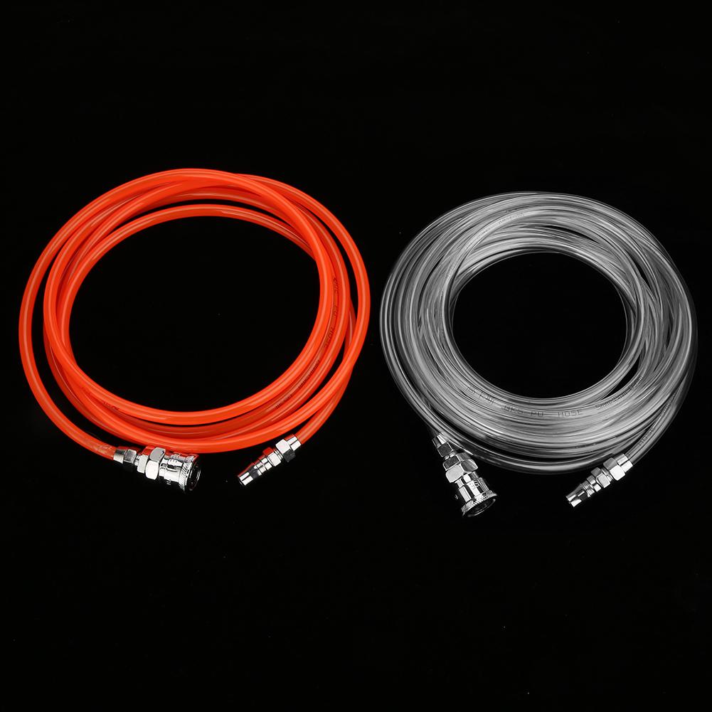 3/6m Air Compressor Hose Tube Pneumatic Hose Pipe Compressed Air Transport PU Pneumatic Hose With 1/4in Male/Female Connector