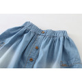 New Arrival Baby Girls Soft Denim Skirts Girls Cotton Skirt With Pokets Kids Summer All-match Denim Skirts