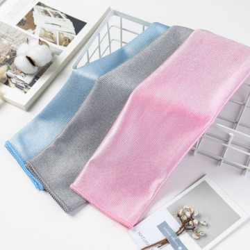 Microfiber Kitchen Towel Home Cleaning Dishwashing Cloth Microfiber Glass Mirror Wine Glasses Cleaning Cloth Rags