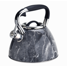 Stainless steel whistling kettle stovetop marble coating