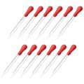 Durable clear Long Glass Experiment Medical Pipette Dropper Transfer Pipette Lab Supplies With Red Rubber Head Pipet