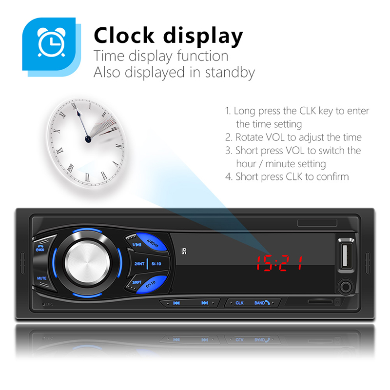 1DIN Car Radio Stereo Remote Control Digital Bluetooth Audio Music Stereo 12V Car Radio MP3 Player USB/SD/AUX-IN Functions