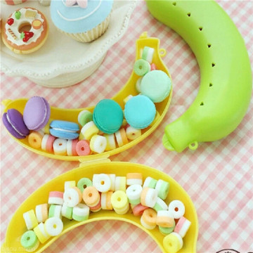 Cute 3 Colors Fruit Banana Protector Box Holder Case Lunch Container Storage TB Lunch Container Storage for kids protect fruit