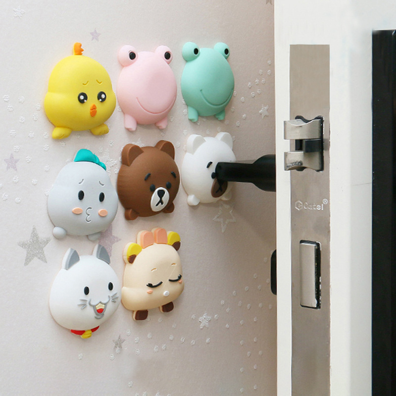 Fashion Cartoon Door stopper Doorknob Rubber Fender Lock Protective Pad Door Crash Pad Wall Protector Savor Shockproof Crash Pad