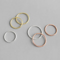 1.2mm THIN Minimalism Authentic S925 Sterling Silver FINE Jewelry Polished Ring Geometric TLJ526
