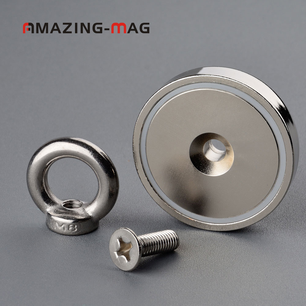 1PC 200KG Super Strong Neodymium Magnet Deep River Fishing Salvage Magnets Magnet D60*15mm Treasure Hunter Magnetic Material