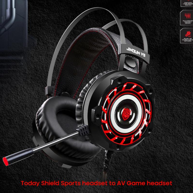 7.1 Gaming Headset Headphones With Microphone For PC Computer For Pc Professional Gamer Earphone Surround Sound RGB Light