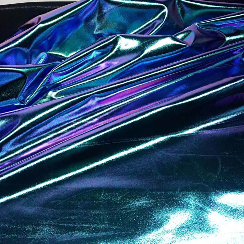 150cm*50cm Laser Cloth Stretchy Spandex Bronzing Shiny Swimsuit Costume Stage Performance Decoration Garment Fabric