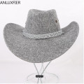 H7268 Western Cowboy Hat Man Summer Sunshade Fishing Cap Male Sun Protection Anti-ultraviolet Breathable Climbing Outdoor Hats