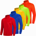 Winter velvet Running Jacket Men kids Long Sleeve Gym Fitness Workout Sportswear soccer football Hooded Jogging Sports Tops