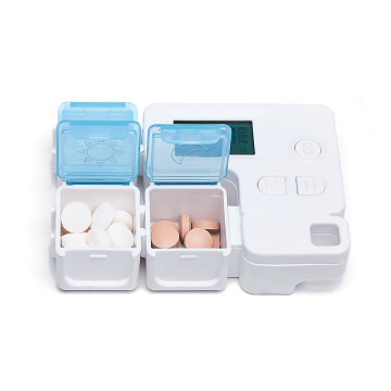 3 Grid Daily Medicine Tablet Pills Storage Box Organizer Case Container with Timer Medicine Storage Box