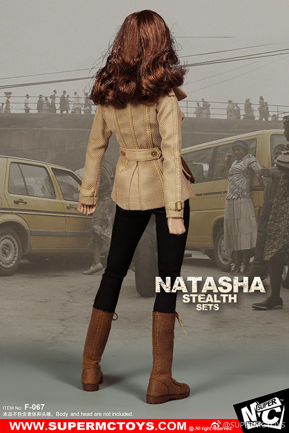 per-sale 1/6 Female Soldier Female Puppet Clothing Accessories Natasha Stealth Suit Spot F067 Non Body Head Sculpture